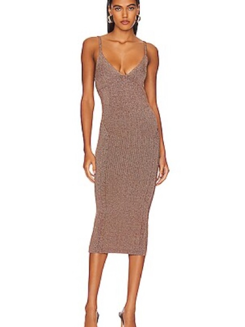 Amster Dress in Metallic Cognac. RETROFETE